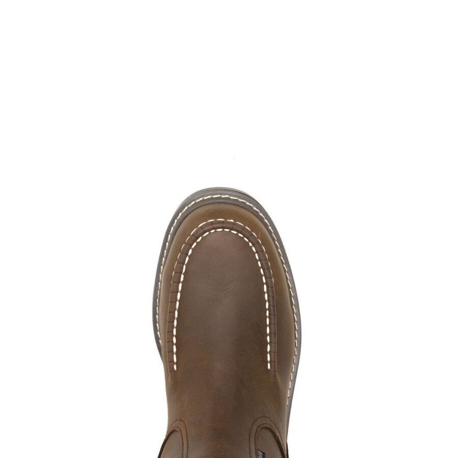 floorhand moc-toe steel toe pull-on arbeiten wellington