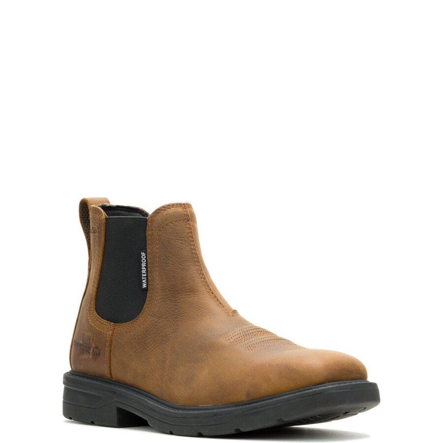 rancher level chelsea slip-on-steel-toe work boot