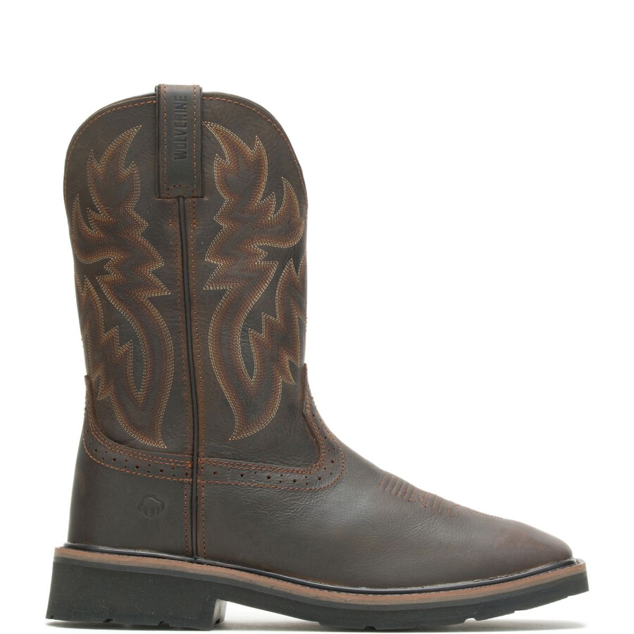 rancher square-toe steel toe wellington
