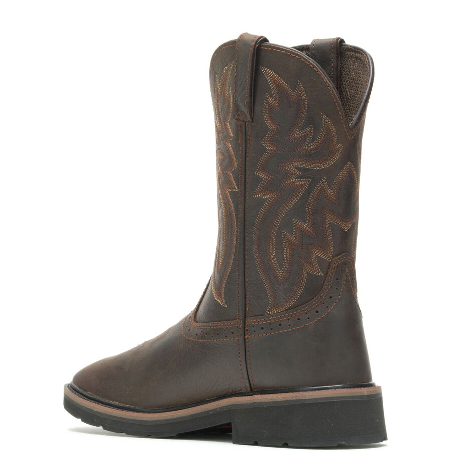 rancher square-toe steel toe wellington