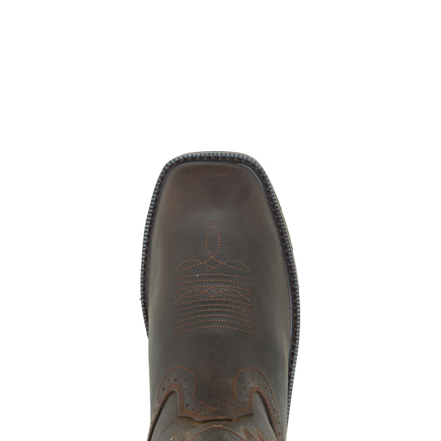 rancher square-toe steel toe wellington