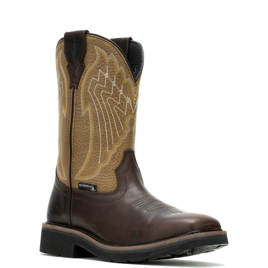 rancher eagle waterproof steel-toe wellington work boot