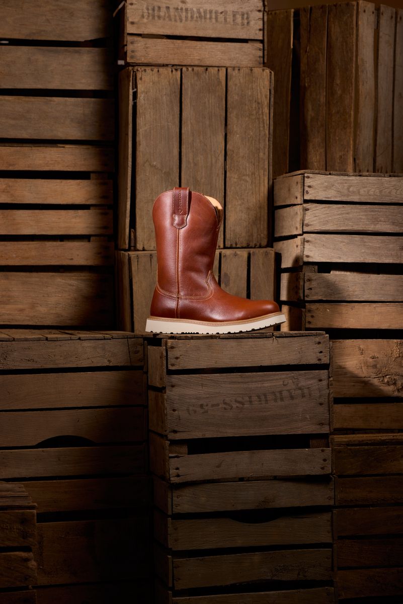 wolverine x jordan davis bronc wedge soft toe wellington