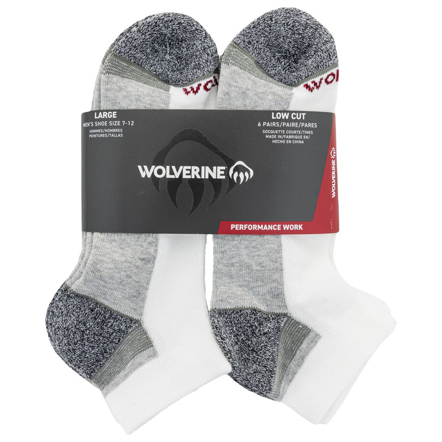 6-pk performance-arbeit low-cut socke